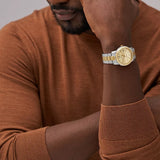 FOSSIL ME3228 HERITAGE AUTOMATIC TWO-TONE STEEL WATCH