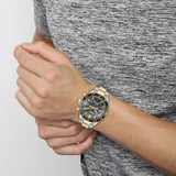 HUGO BOSS RUNNER BLACK DIAL TWO-TONE GOLD STEEL WATCH 1514144