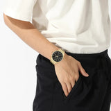 HUGO BOSS SKYTRAVELLER BLACK DIAL GOLD-TONE STEEL WATCH 1514152