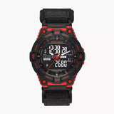 SKECHERS DOWNEY BLACK & RED FAST WRAP WATCH SR1128
