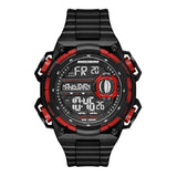 SKECHERS STURGESS DIGITAL RED CASE DIAL BLACK WATCH SR1170