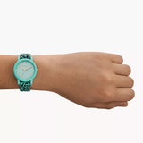 SKECHERS TOLUCA LEOPARD PRINT MINT WATCH SR6273