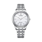 CITIZEN ECO-DRIVE WHITE DIAL SILVER STEEL EM0411-71A