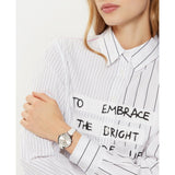 LACOSTE 2001366 RIGA WHITE LEATHER ANALOG WATCH