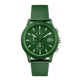 LACOSTE 2010973 GREEN CHRONOGRAPH RUBBER STRAP ANALOG WATCH