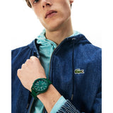 LACOSTE 2010973 GREEN CHRONOGRAPH RUBBER STRAP ANALOG WATCH
