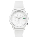 LACOSTE 2010974 WHITE CHRONOGRAPH RUBBER STRAP ANALOG WATCH