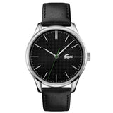 LACOSTE VIENNA 2011047 42mm BLACK SILICONE STRAP MEN'S WATCH