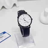 CASIO STANDARD LTP-VT03BL-7BDF-P WHITE DIAL BLACK LEATHER STRAP WATCH