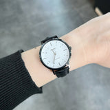 CASIO STANDARD LTP-VT03BL-7BDF-P WHITE DIAL BLACK LEATHER STRAP WATCH
