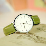 CASIO STANDARD LTP-VT03L-3BDF-P BEIGE DIAL OLIVE GREEN LEATHER STRAP WATCH