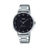 CASIO STANDARD LTP-VT04D SERIES PATTERNED DIAL STEEL WATCH
