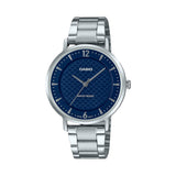 CASIO STANDARD LTP-VT04D SERIES PATTERNED DIAL STEEL WATCH