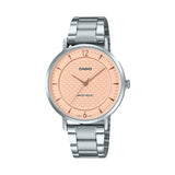 CASIO STANDARD LTP-VT04D SERIES PATTERNED DIAL STEEL WATCH