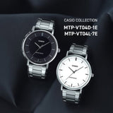 CASIO STANDARD MTP-VT04D-P SERIES ANALOG STEEL WATCH