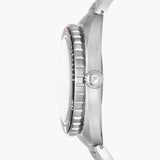 FOSSIL BREAKER WHITE DIAL THREE-HAND DATE STAINLESS STEEL WATCH FS6063