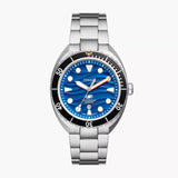 FOSSIL BREAKER BLUE DIAL THREE-HAND DATE STAINLESS STEEL WATCH FS6064