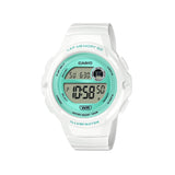 CASIO STANDARD LWS-1200H-7A3VDF-P GREEN DIAL WHITE RESIN WATCH