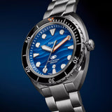 FOSSIL BREAKER BLUE DIAL THREE-HAND DATE STAINLESS STEEL WATCH FS6064