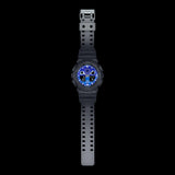 CASIO G-SHOCK GA-100FL-1ADR FIERY BLUE DIAL BLACK STRAP MEN WATCH