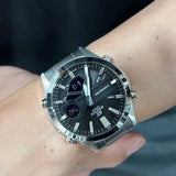 Casio Edifice Black Dial Silver Stainless Steel Men Watch EFV-C120D-1ADF-P
