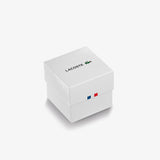 LACOSTE 2001366 RIGA WHITE LEATHER ANALOG WATCH