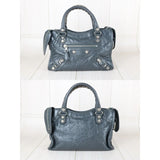 Balenciaga W25100101 Calf Leather Le City Mini Shoulder Bag Grey (Good Condition)