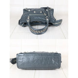 Balenciaga W25100101 Calf Leather Le City Mini Shoulder Bag Grey (Good Condition)