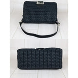 Fendi X25101502 Zucca Mamma Baguette Velvet Horsehair Shoulder Bag (Very Good Condition)