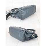 Balenciaga W25100101 Calf Leather Le City Mini Shoulder Bag Grey (Good Condition)