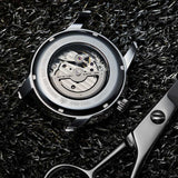 ARIES GOLD AUTOMATIC INFINUM EL TORO GOLD STAINLESS STEEL G 9005 G-BK BLACK LEATHER STRAP MEN'S WATCH - H2 Hub Watches