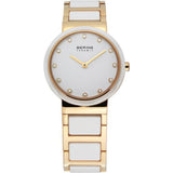 BERING 10725-751 WHITE DIAL STEEL CERAMIC BRACELET WOMEN'S WATCH