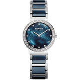 BERING 10729-707 CERAMIC BLUE DIAL CRYSTAL BEZEL WOMEN'S WATCH