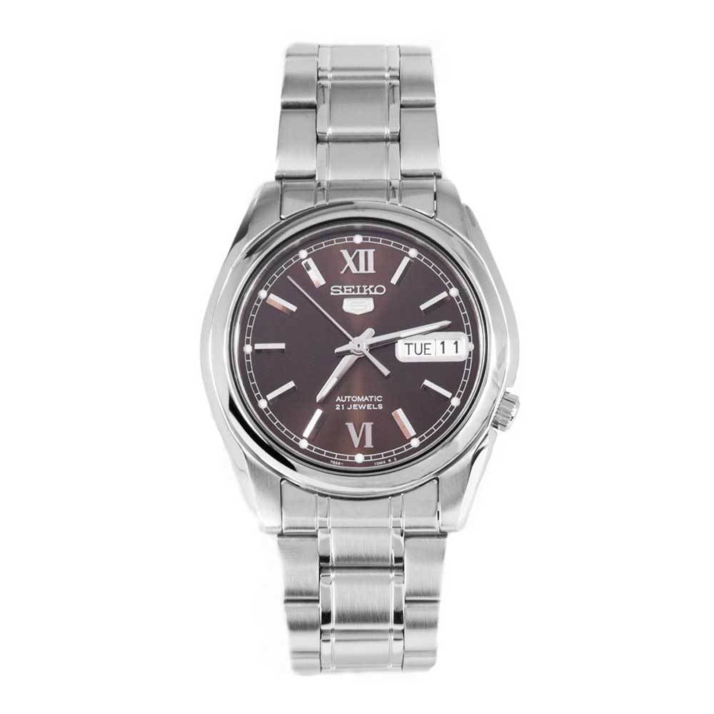 SEIKO 5 SNKL53K1 AUTOMATIC STAINLESS STEEL MEN'S SILVER WATCH - H2 Hub Watches