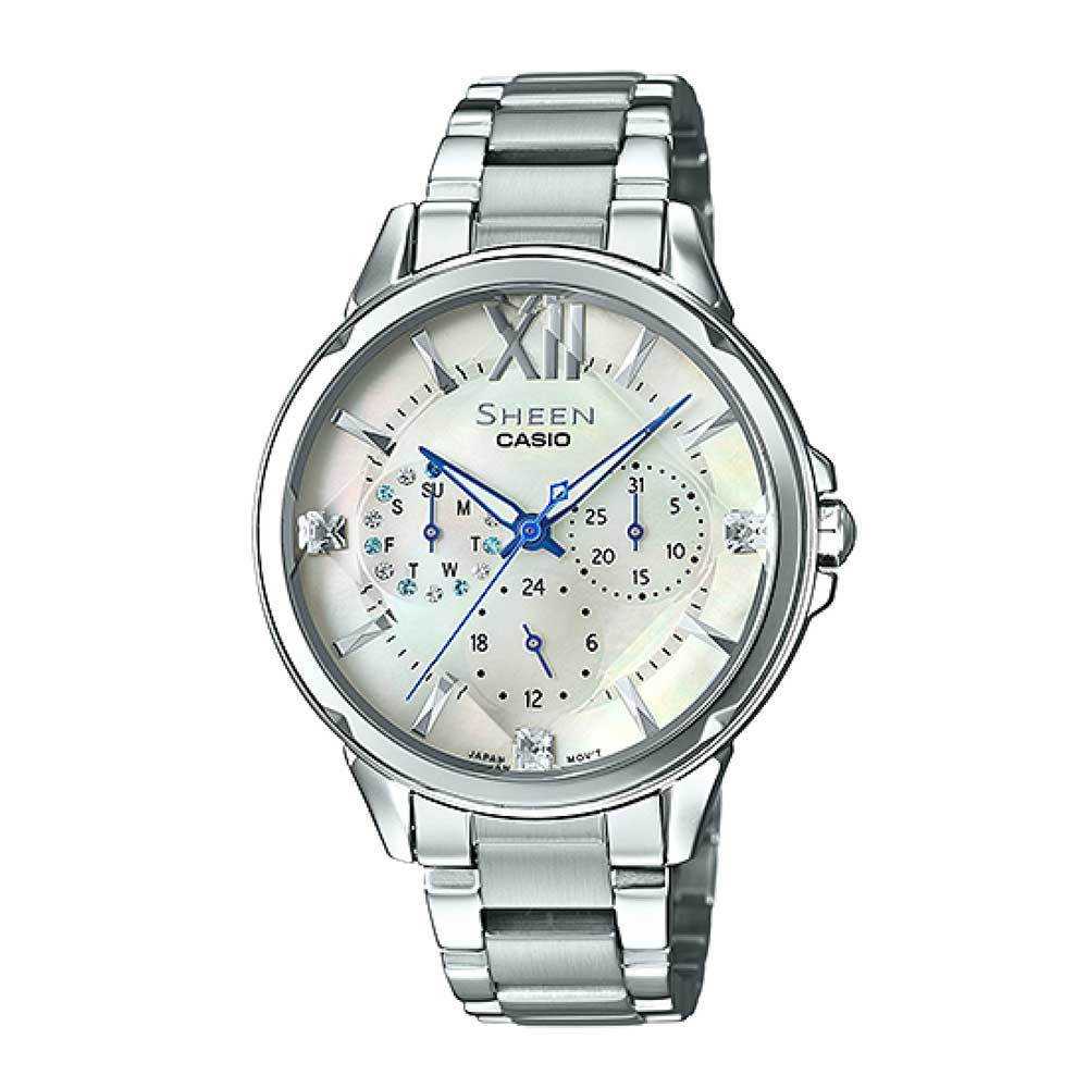 CASIO SHEEN SHE-3056D-7AUDR QUARTZ SILVER STAINLESS STEEL WOMEN'S WATCH - H2 Hub Watches