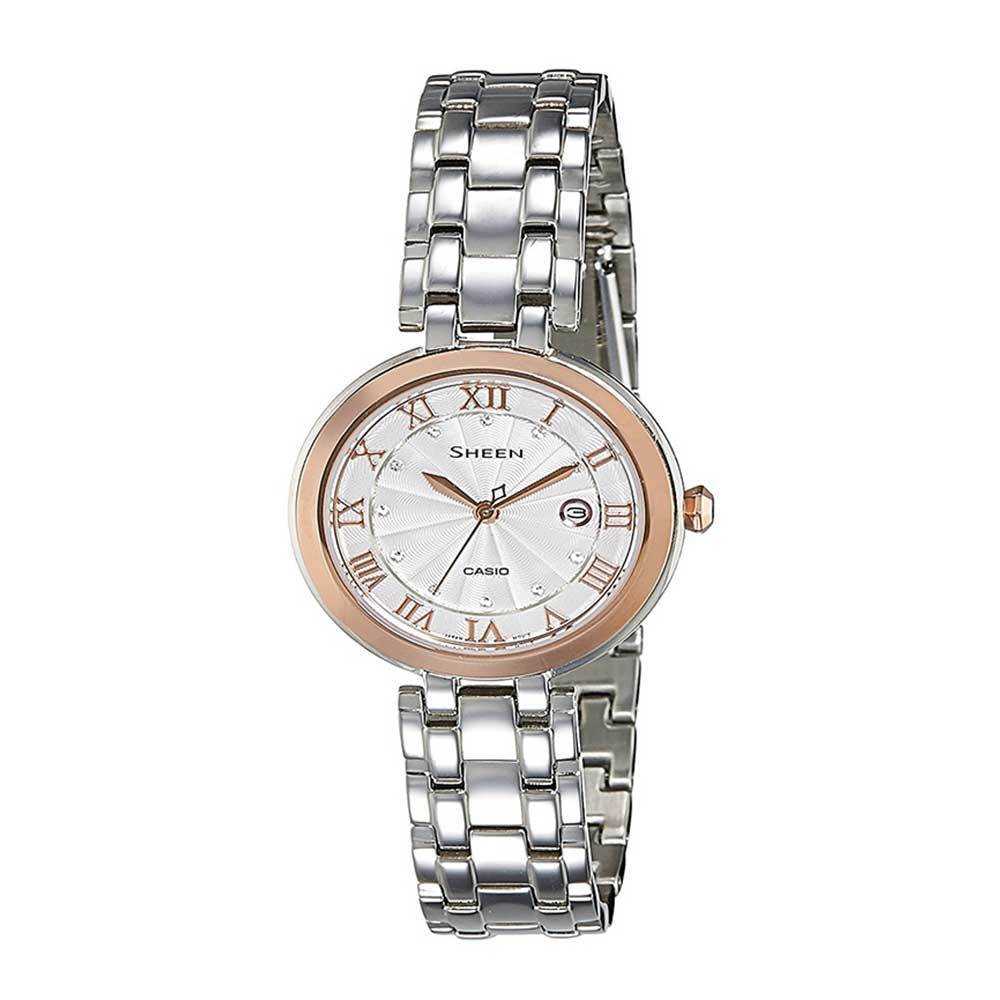 CASIO SHEEN SHE-4033SG-7AUDR QUARTZ TWO TONE STAINLESS STEEL WOMEN'S WATCH - H2 Hub Watches
