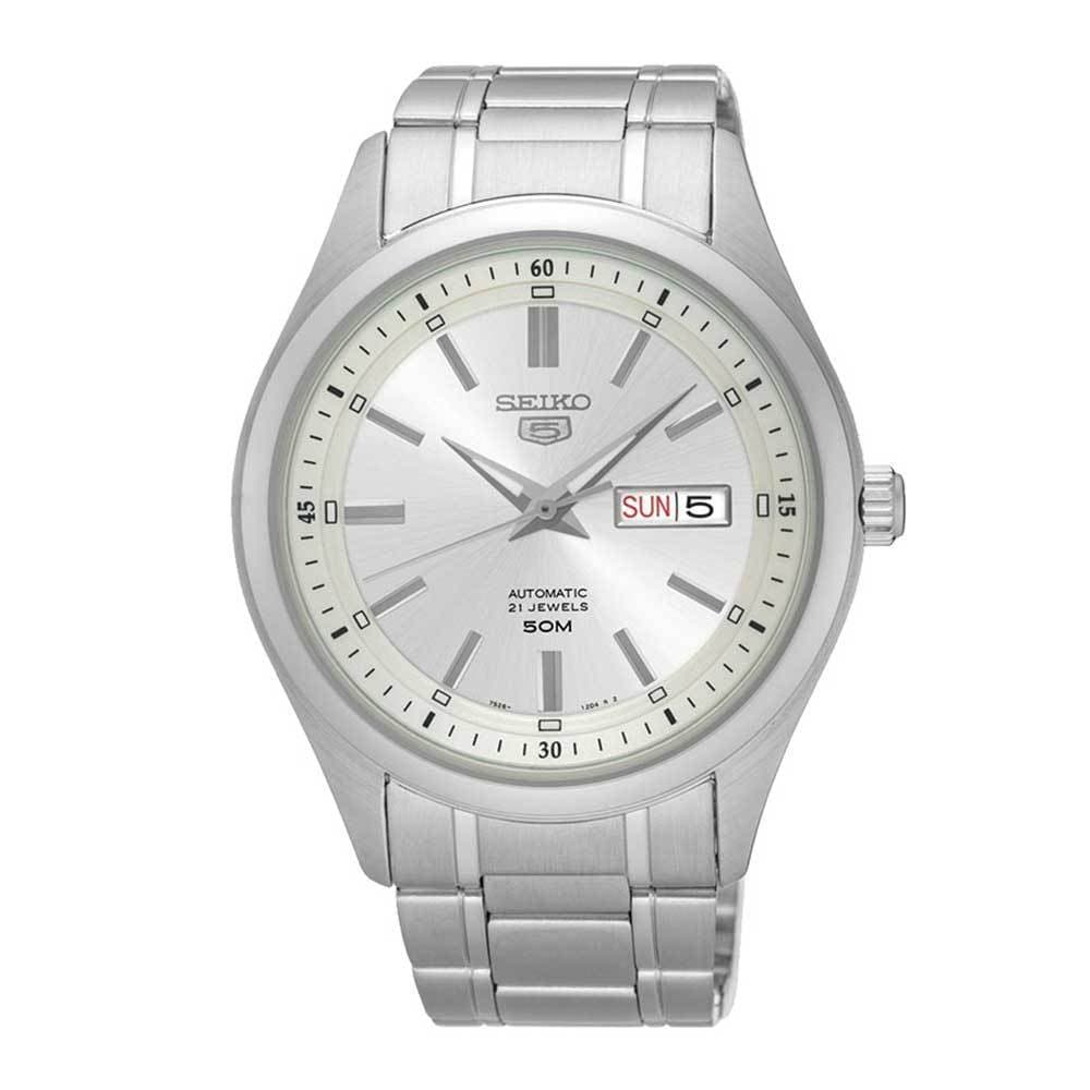 SEIKO 5 SNKN85K1 AUTOMATIC STAINLESS STEEL MEN'S SILVER WATCH - H2 Hub Watches