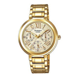 CASIO SHEEN SHE-3034GD-9AUDR QUARTZ GOLD STAINLESS STEEL WOMEN'S WATCH - H2 Hub Watches