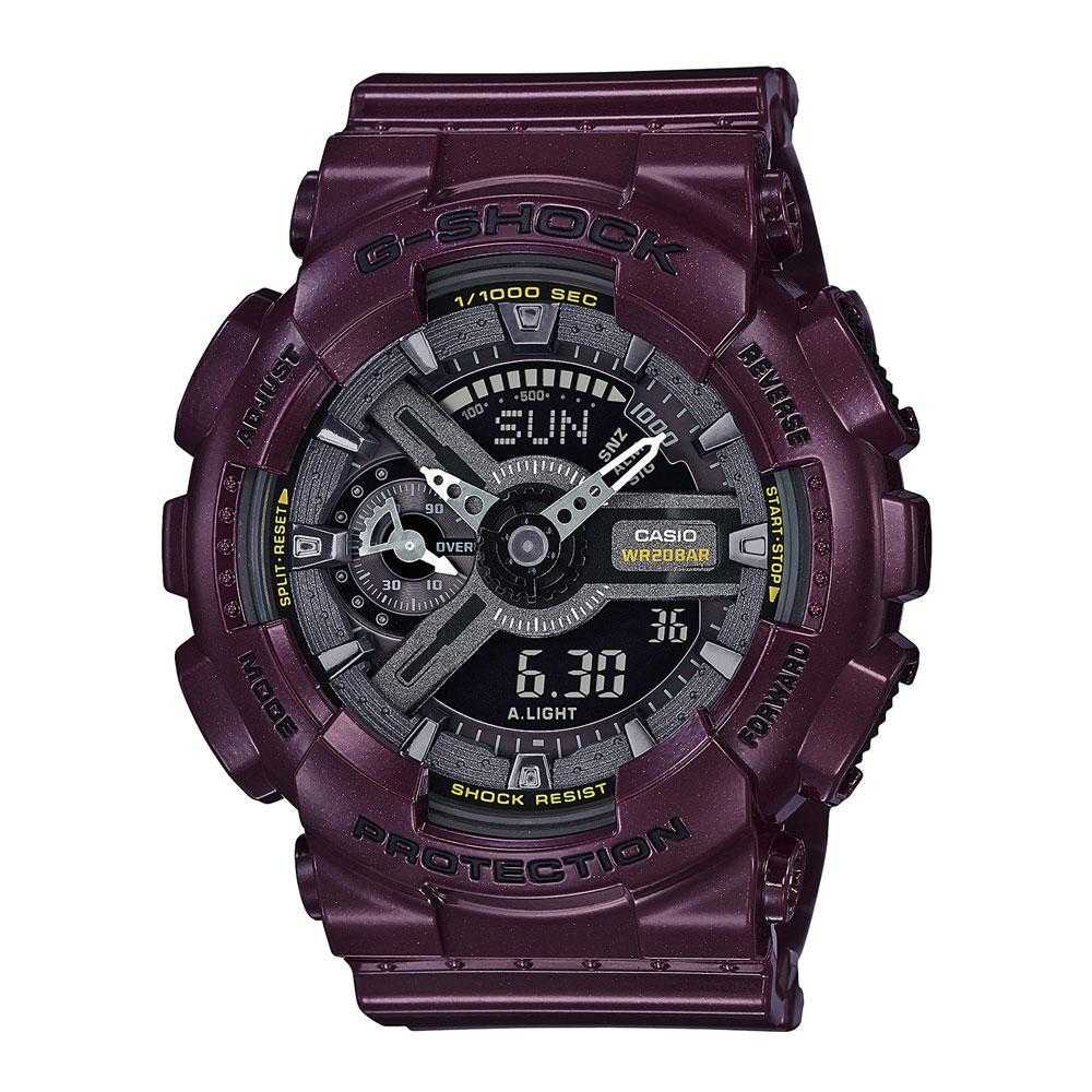 CASIO G-SHOCK GMA-S110MC-6ADR DIGITAL QUARTZ BURGUNDY RESIN WOMEN'S WATCH - H2 Hub Watches