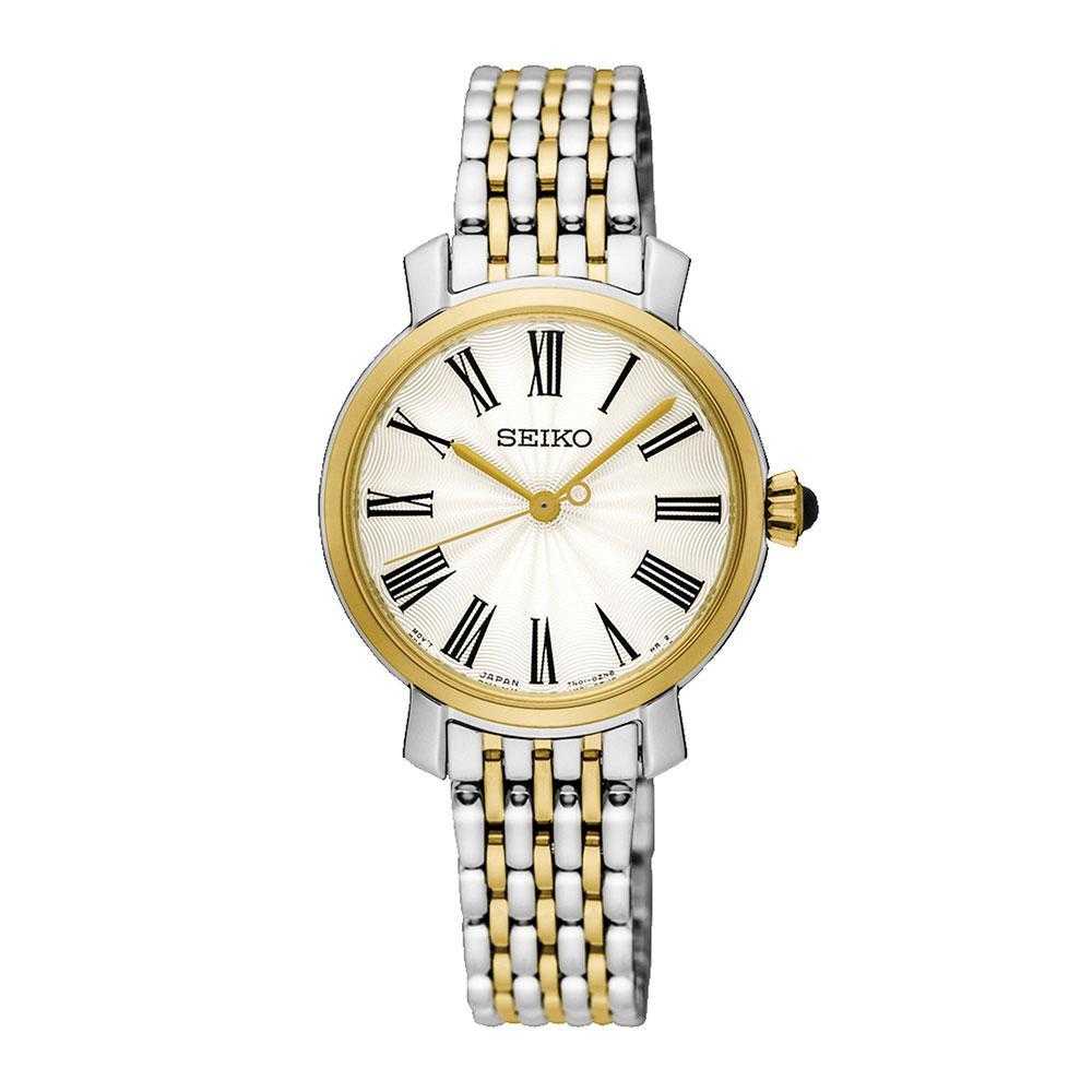 SEIKO GENERAL SRZ496P1 ANALOG STAINLESS STEEL WOMEN'S TWO TONE WATCH - H2 Hub Watches
