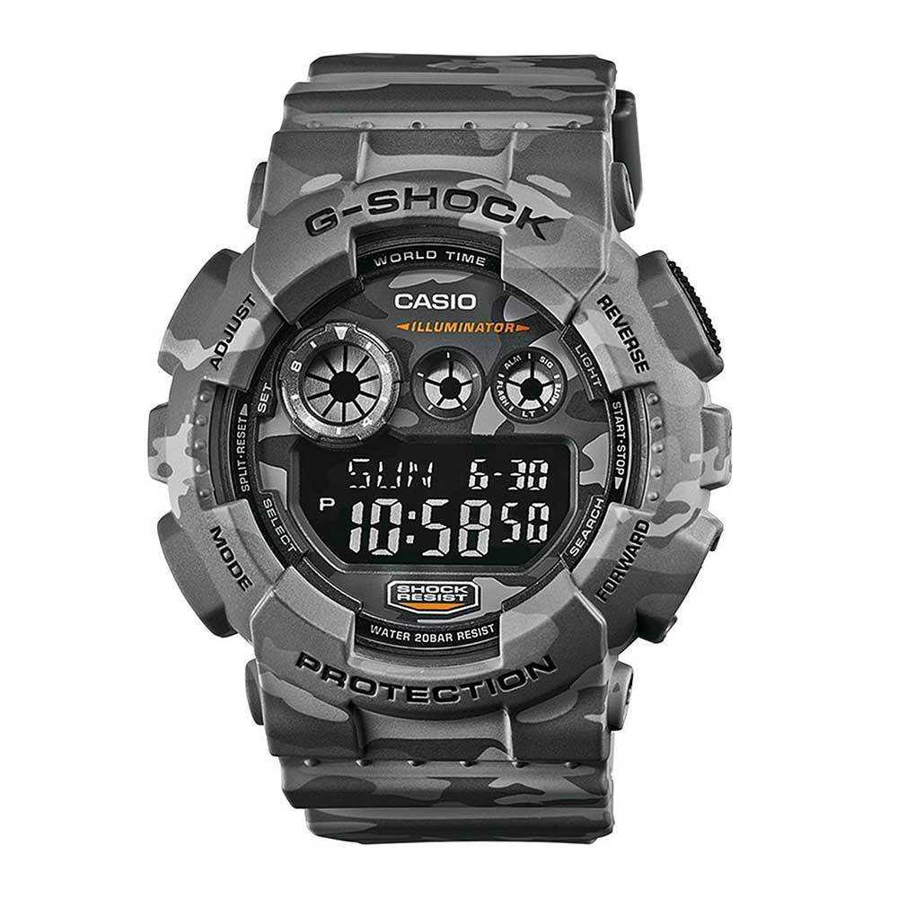 CASIO G-SHOCK GD-120CM-8DR DIGITAL QUARTZ GREY CAMO RESIN MEN'S WATCH - H2 Hub Watches