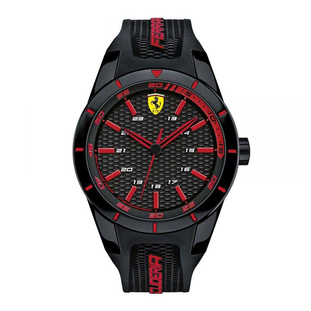 FERRARI REDREV 0830245 BLACK SILICONE STRAP MEN'S WATCH - H2 Hub Watches