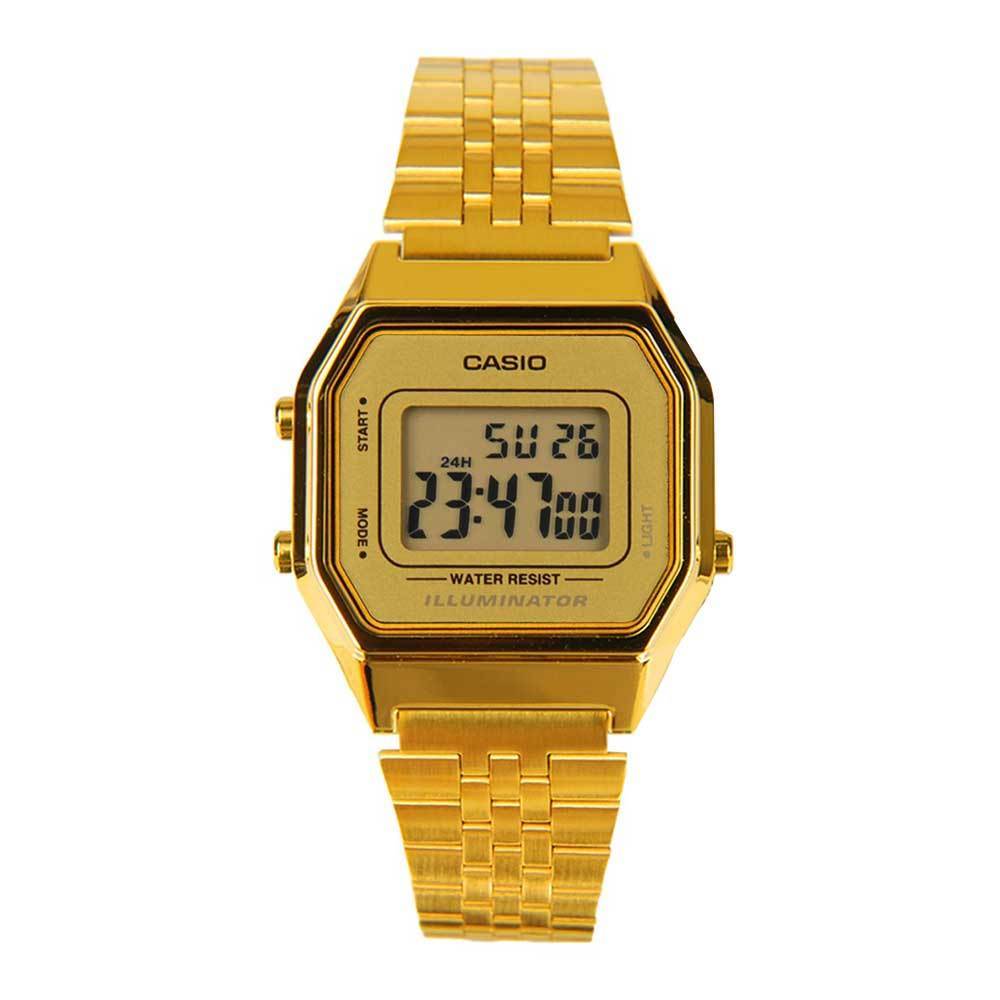 CASIO GENERAL LA680WGA-9DF DIGITAL QUARTZ GOLD STAINLESS STEEL WOMEN'S WATCH - H2 Hub Watches