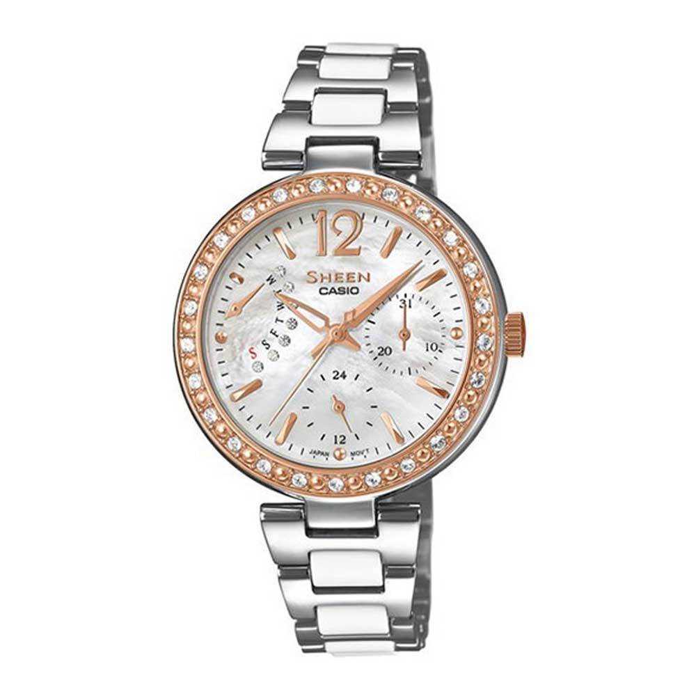 CASIO SHEEN SHE-3042SG-7AUDR QUARTZ TWO TONE STAINLESS STEEL WOMEN'S WATCH - H2 Hub Watches