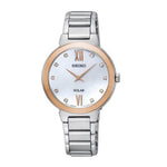 SEIKO GENERAL CLASSIC SUP382P1 SOLAR STAINLESS STEEL WOMEN'S TWO TONE WATCH - H2 Hub Watches