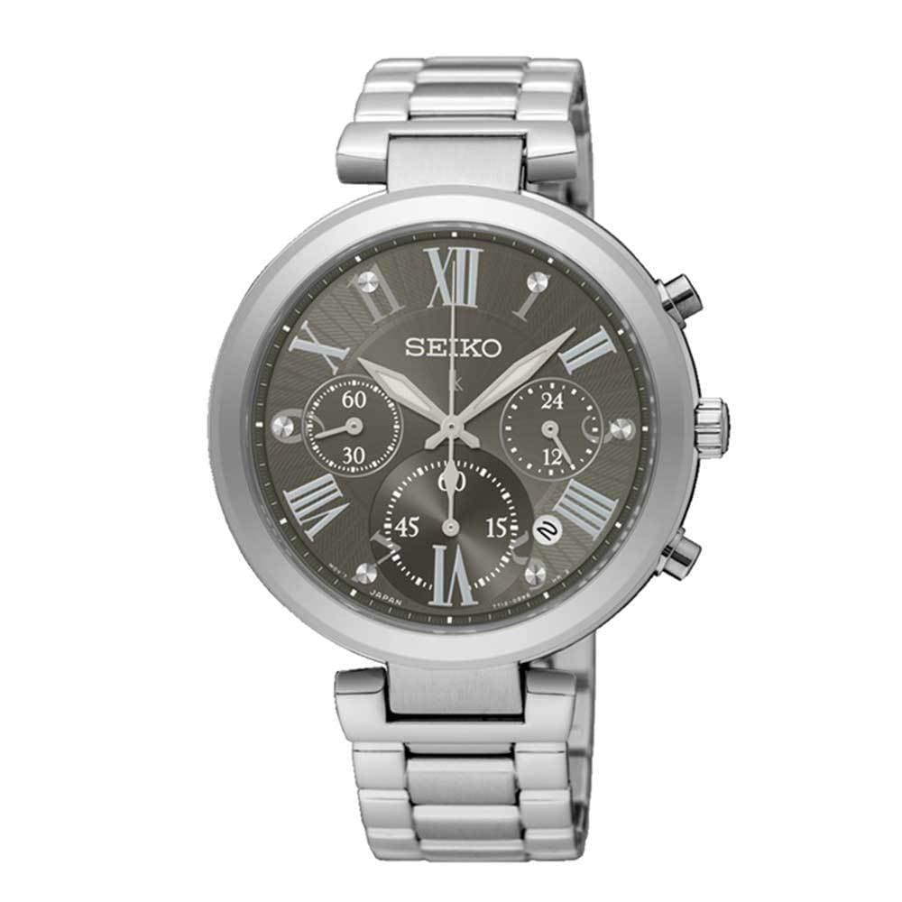 SEIKO LUKIA SRW795P1 CHRONOGRAPH STAINLESS STEEL WOMEN'S SILVER WATCH - H2 Hub Watches