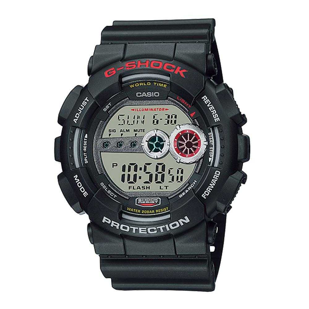 CASIO G-SHOCK GD-100-1ADR DIGITAL QUARTZ BLACK RESIN MEN'S WATCH - H2 Hub Watches