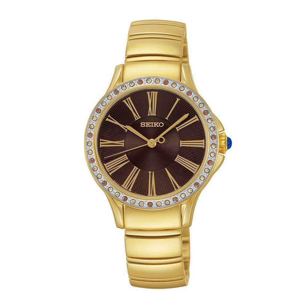 SEIKO GENERAL SRZ444P1 ANALOG STAINLESS STEEL WOMEN'S GOLD WATCH - H2 Hub Watches