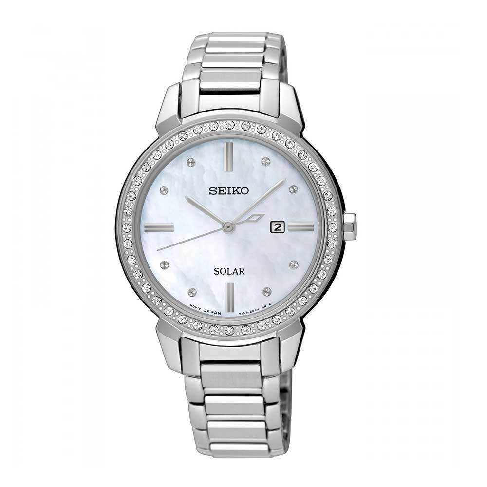 SEIKO GENERAL SUT327P1 SOLAR DIAMOND ACCENT WOMEN'S WATCH - H2 Hub Watches