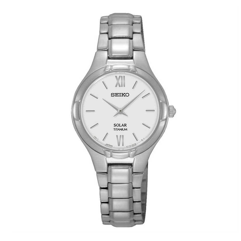 SEIKO GENERAL TITANIUM SUP277P1 SOLAR WOMEN'S WATCH - H2 Hub Watches